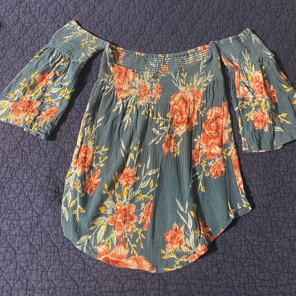 Billabong Free Flows Floral off the Shoulder Top - Picture 5 of 6